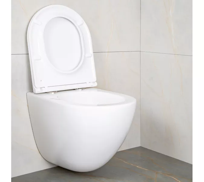 Унитаз подвесной AVS Атлант безободковый, белый, изображение 6