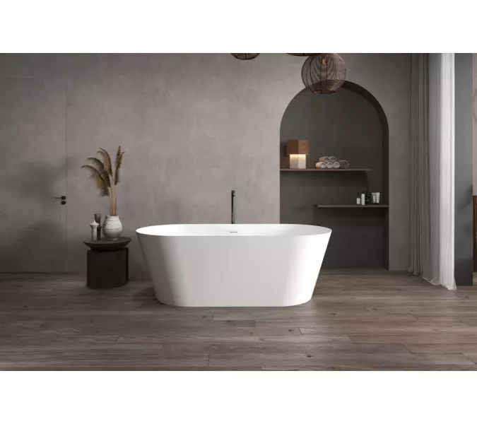 Ванна из искусственного камня ABBER Stein AS9605 белая матовая, изображение 10