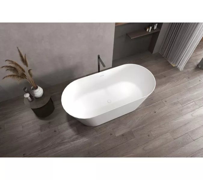 Ванна из искусственного камня ABBER Stein AS9605 белая матовая, изображение 11