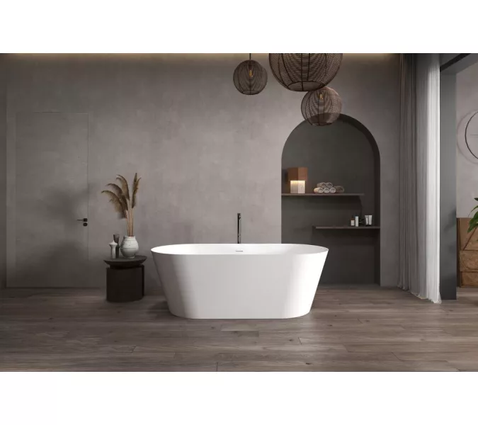 Ванна из искусственного камня ABBER Stein AS9626 белая матовая, изображение 7