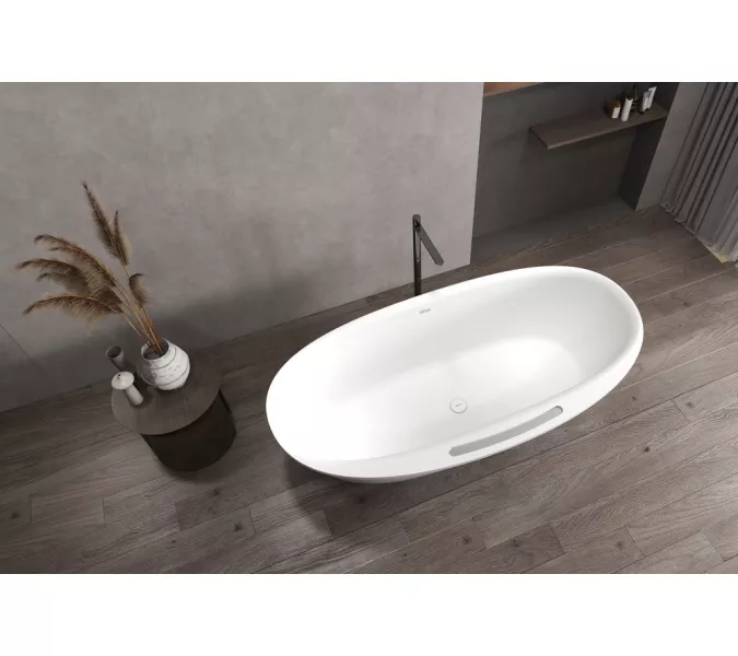 Ванна из искусственного камня ABBER Stein AS9631 белая матовая, изображение 9