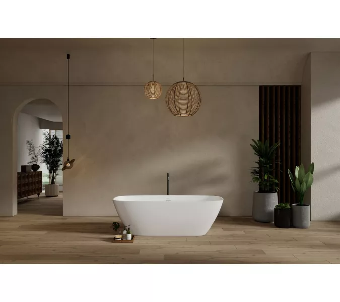 Ванна из искусственного камня ABBER Stein AS9632 белая матовая, изображение 10