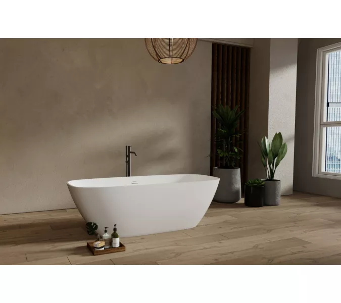 Ванна из искусственного камня ABBER Stein AS9632 белая матовая, изображение 11