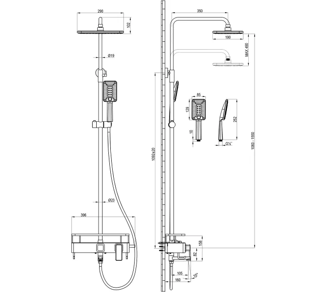 Смеситель Lemark Tropic LM7013C для ванны и душа, изображение 9