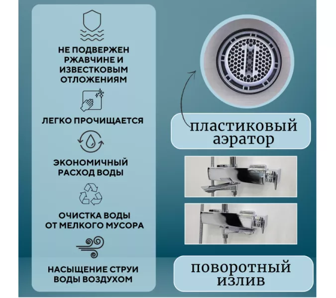 Душевая стойка  ACWEN 17100CP хром, Выбрать цвет: Хром, изображение 3
