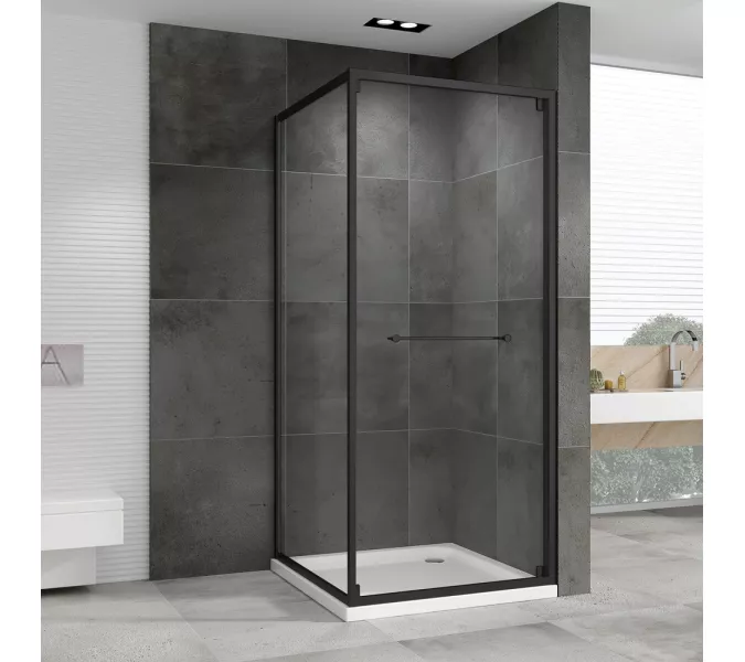 Душевой уголок ABBER Schwarzer Diamant AG0A090B, Цвет профиля: Черный, Выбрать размер: 90х90, изображение 2