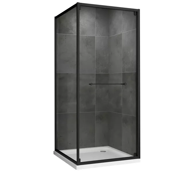 Душевой уголок ABBER Schwarzer Diamant AG0A090B, Цвет профиля: Черный, Выбрать размер: 90х90