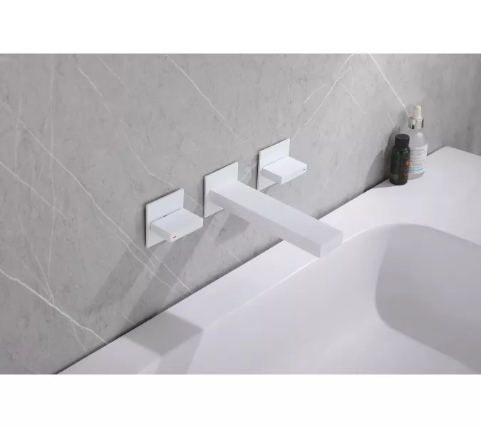 Смеситель ABBER Daheim AF82122W для раковины скрытого монтажа, белый матовый, Выбрать цвет: Белый матовый, изображение 2