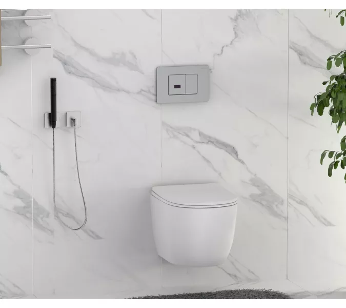 Кнопка смыва сенсорная ABBER AC0122S хром глянцевый, Выбрать цвет: Хром, изображение 3