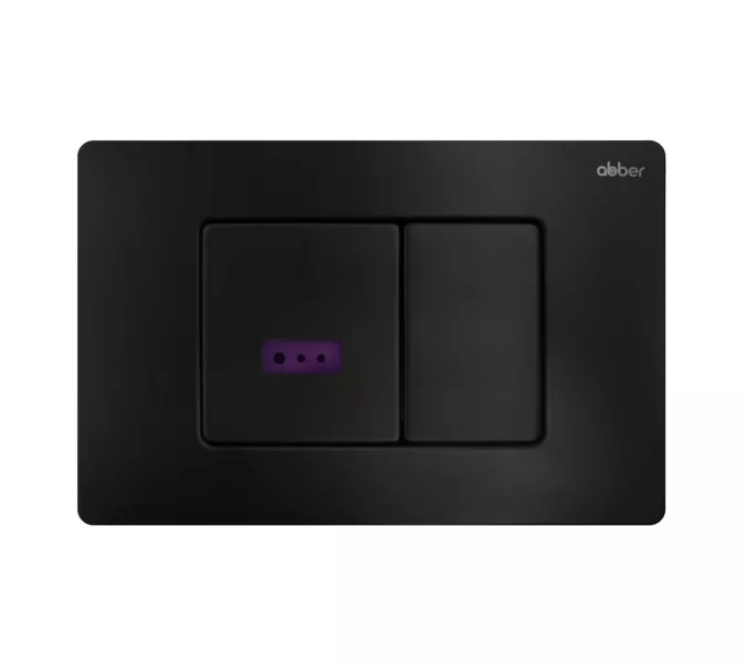 Кнопка смыва сенсорная ABBER AC0122SMB черная матовая, Выбрать цвет: Черный матовый