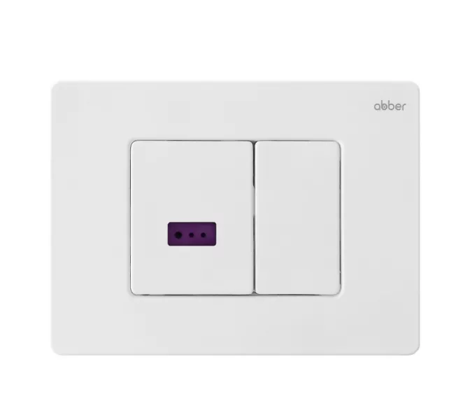 Кнопка смыва сенсорная ABBER AC0122SMW белая матовая, Выбрать цвет: Белый матовый