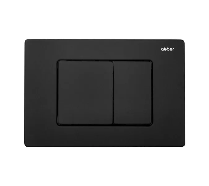 Комплект подвесной унитаз ABBER Rechteck AC1201MB черный матовый с инсталляцией AC0105 и кнопкой черный матовый, Цвет кнопки: Черный, Выбрать цвет: Черный, Внешний вид: квадратная кнопка, изображение 6