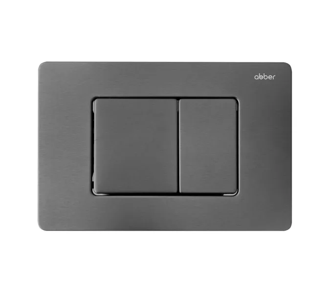 Комплект подвесной унитаз ABBER Rechteck AC1201MB черный матовый с инсталляцией AC0105 и кнопкой никель, Цвет кнопки: Серый, Выбрать цвет: Черный, Внешний вид: квадратная кнопка, изображение 7