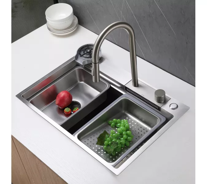 Кухонная мойка ABBER Wasser Kreis AF2194SP сатин, Выбрать цвет: Сатин