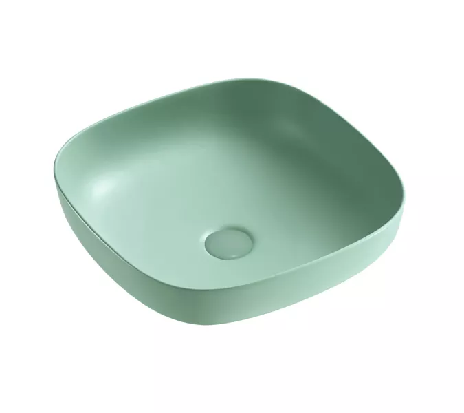 Раковина накладная ABBER Rechteck AC2217MBG зеленая матовая, Выбрать цвет: Зеленый матовый