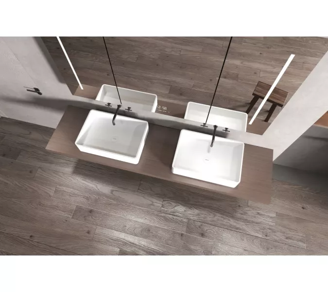 Раковина накладная ABBER Stein AS2634 белая матовая, изображение 4