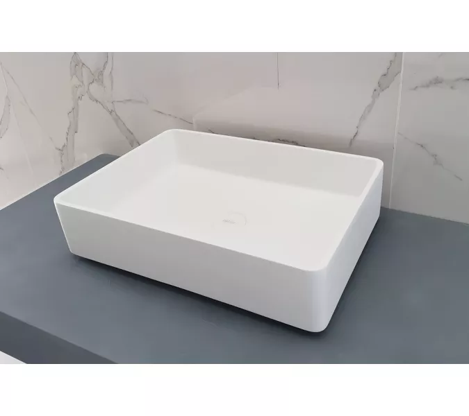 Раковина накладная ABBER Stein AS2634 белая матовая, изображение 5