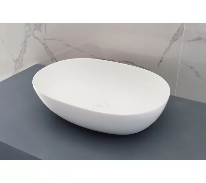 Раковина накладная ABBER Stein AS2636 белая матовая, изображение 5