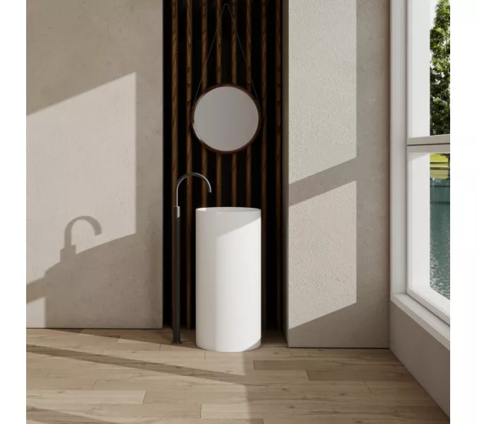 Раковина отдельностоящая ABBER Stein AS2516 белая матовая