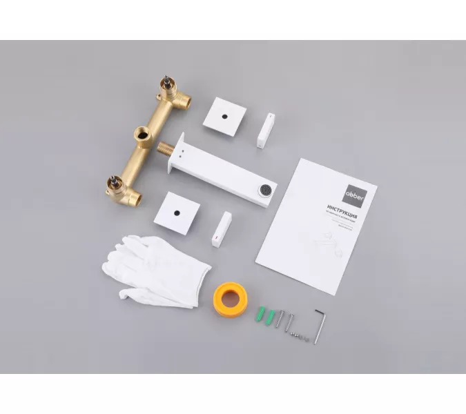 Смеситель ABBER Daheim AF82122W для раковины скрытого монтажа, белый матовый, Выбрать цвет: Белый матовый, изображение 3