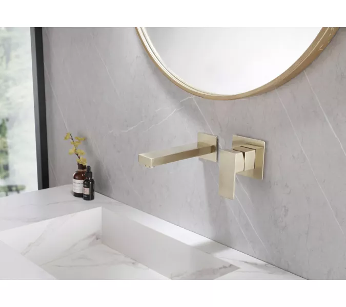 Смеситель ABBER Daheim AF8212G для раковины скрытого монтажа, золото матовое, Выбрать цвет: Золото матовое, изображение 2