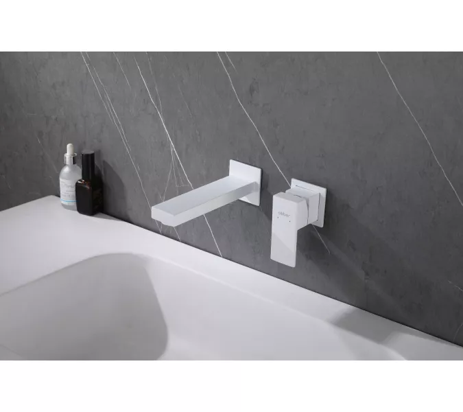 Смеситель ABBER Daheim AF8212W для раковины скрытого монтажа, белый матовый, Выбрать цвет: Белый матовый, изображение 2