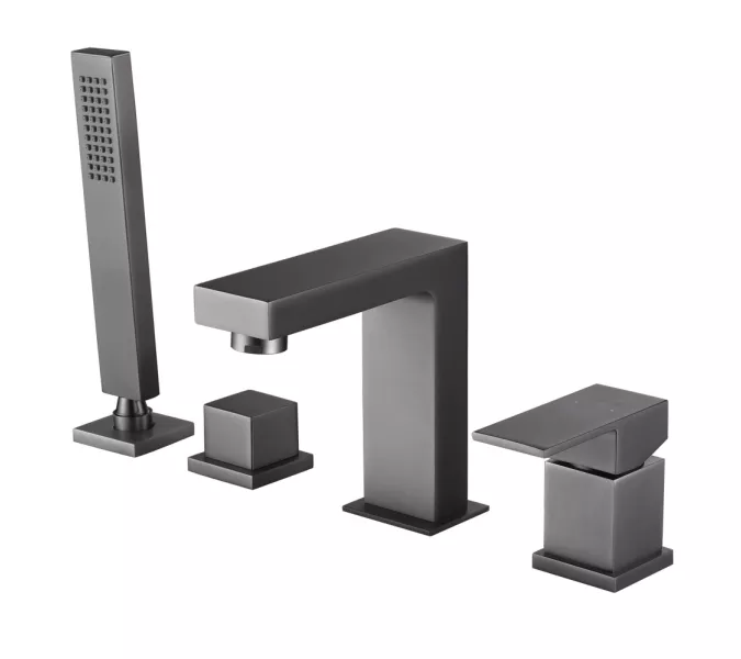 Смеситель ABBER Daheim AF8213NG на борт ванны, никель, Выбрать цвет: Никель