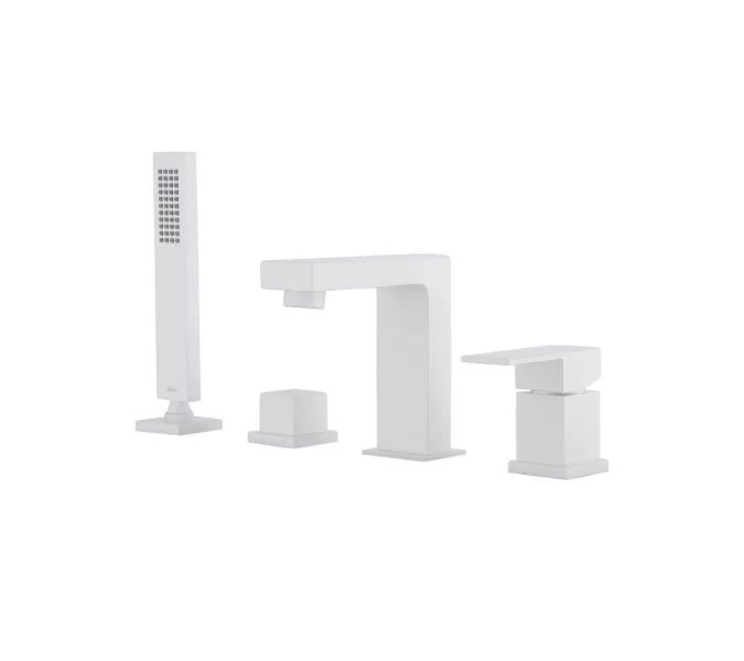 Смеситель ABBER Daheim AF8213W на борт ванны, белый матовый, Выбрать цвет: Белый