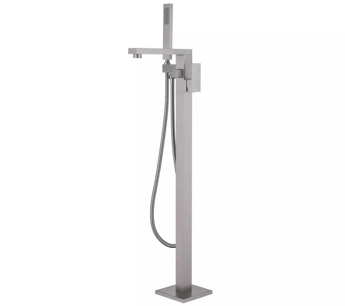 Смеситель ABBER Daheim AF8215SP напольный для ванны с душем, сатин, Выбрать цвет: Сатин