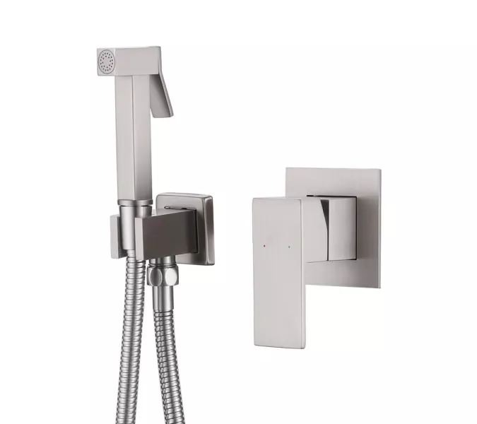 Смеситель ABBER Daheim AF8225SP с гигиеническим душем, сатин, Выбрать цвет: Сатин