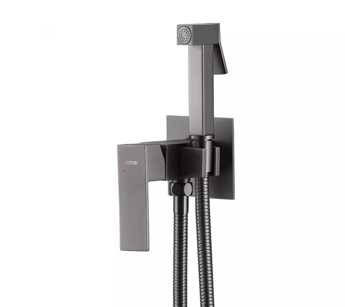 Смеситель ABBER Daheim AF8226NG с гигиеническим душем, никель, Выбрать цвет: Никель