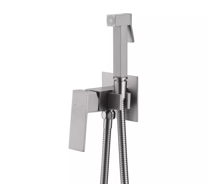 Смеситель ABBER Daheim AF8226SP с гигиеническим душем, сатин, Выбрать цвет: Сатин