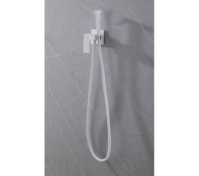 Смеситель ABBER Daheim AF8226W с гигиеническим душем,белый матовый, Выбрать цвет: Белый матовый, изображение 3