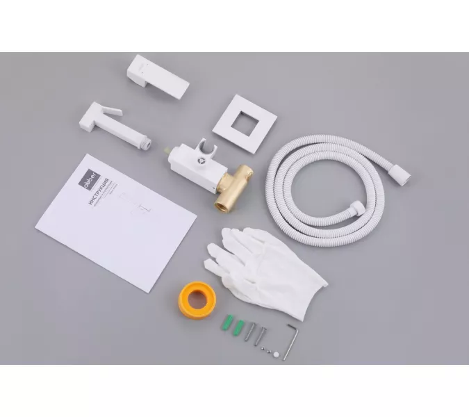 Смеситель ABBER Daheim AF8226W с гигиеническим душем,белый матовый, Выбрать цвет: Белый матовый, изображение 4