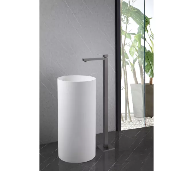 Смеситель ABBER Daheim AF8241NG напольный для раковины, никель, Выбрать цвет: Никель, изображение 2