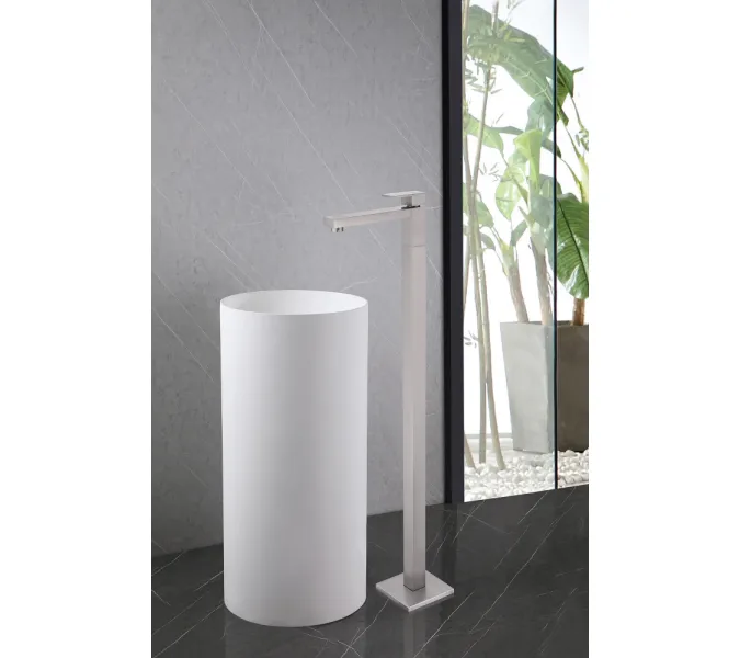 Смеситель ABBER Daheim AF8241SP напольный для раковины, сатин, Выбрать цвет: Сатин, изображение 2