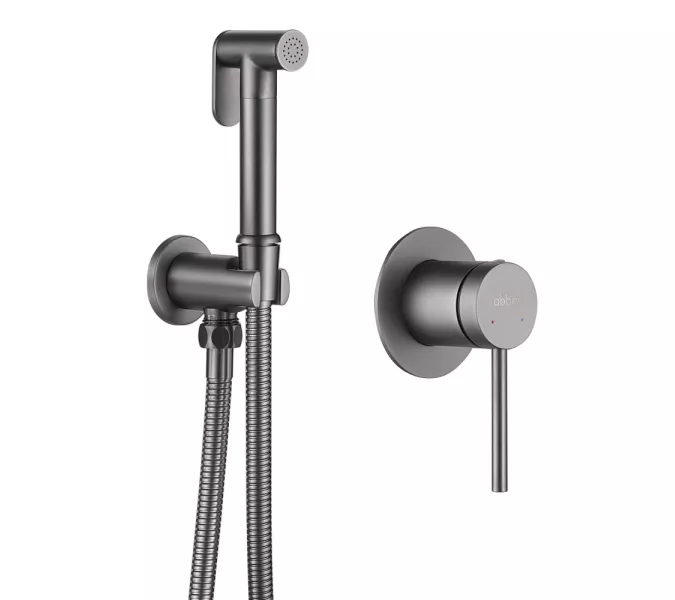 Смеситель ABBER Emotion AF8825NG с гигиеническим душем, никель, Выбрать цвет: Никель