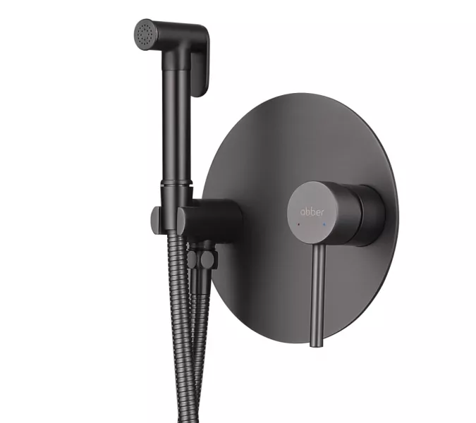 Смеситель ABBER Emotion AF8826NG с гигиеническим душем, никель, Выбрать цвет: Никель