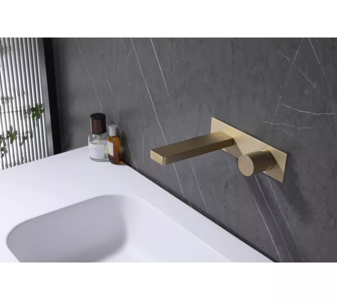 Смеситель ABBER Rund AF8712G для раковины скрытого монтажа, золото матовое, Выбрать цвет: Золото матовое, изображение 2