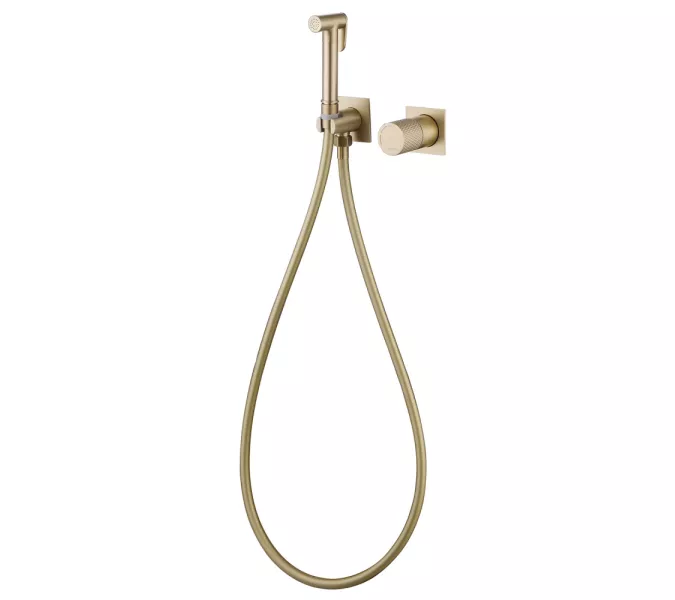 Смеситель ABBER Rund AF8725G с гигиеническим душем, золото матовое, Выбрать цвет: Золото матовое, изображение 2