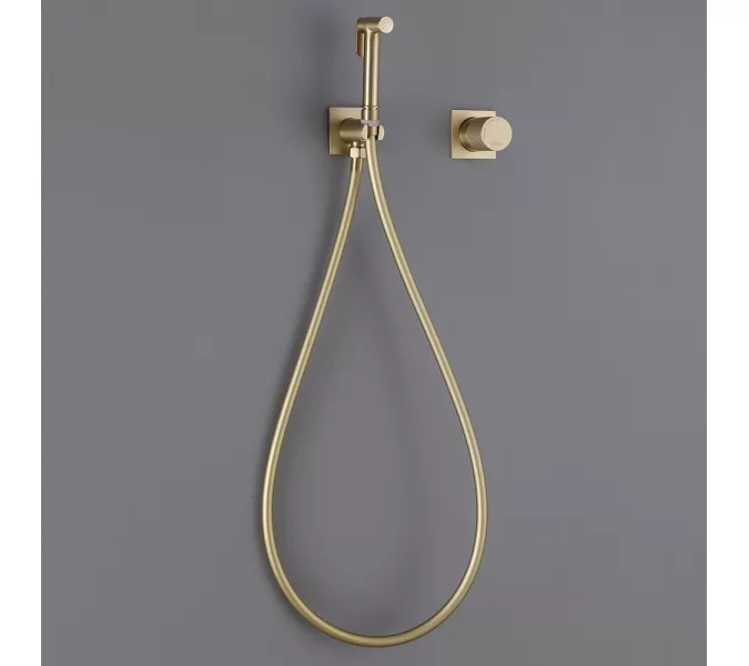 Смеситель ABBER Rund AF8725G с гигиеническим душем, золото матовое, Выбрать цвет: Золото матовое, изображение 3