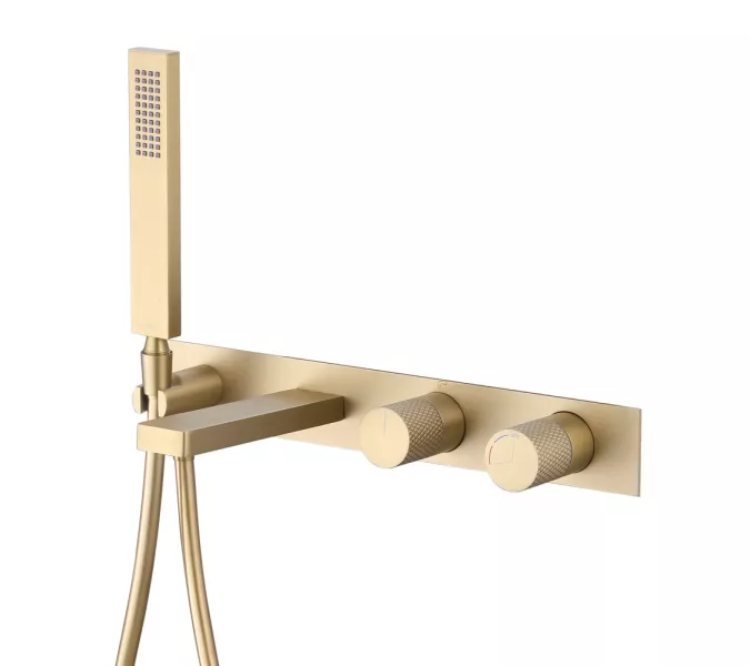 Смеситель ABBER Rund AF8730G для ванны скрытого монтажа, золото матовое, Выбрать цвет: Золото матовое