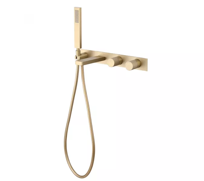 Смеситель ABBER Rund AF8730G для ванны скрытого монтажа, золото матовое, Выбрать цвет: Золото матовое, изображение 2