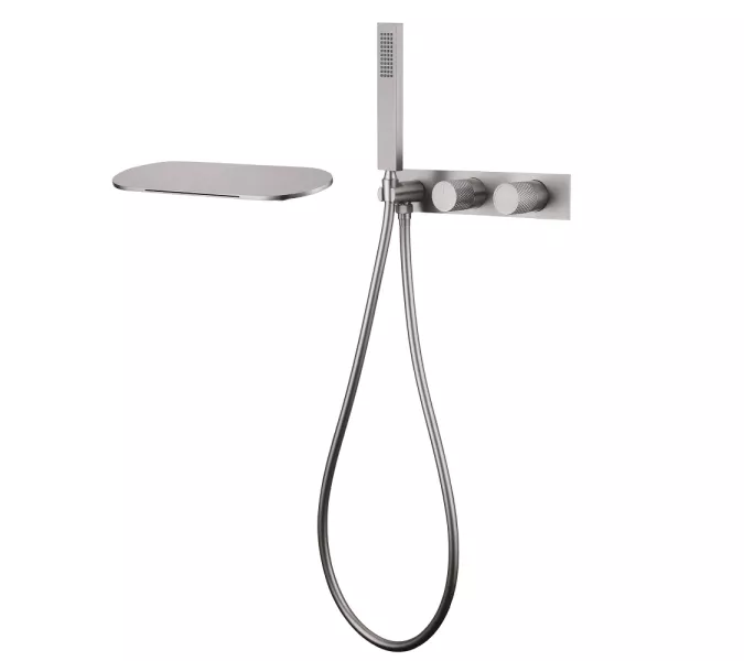 Смеситель ABBER Rund AF8731SP для ванны скрытого монтажа, сатин, Выбрать цвет: Сатин