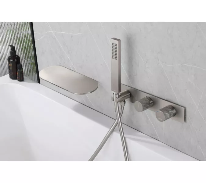 Смеситель ABBER Rund AF8731SP для ванны скрытого монтажа, сатин, Выбрать цвет: Сатин, изображение 2