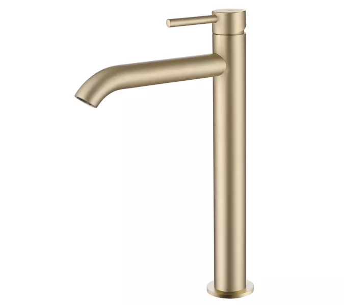 Смеситель ABBER Wasser Kreis AF8111G для накладной раковины, золото матовое, Выбрать цвет: Золото матовое