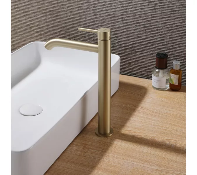 Смеситель ABBER Wasser Kreis AF8111G для накладной раковины, золото матовое, Выбрать цвет: Золото матовое, изображение 2