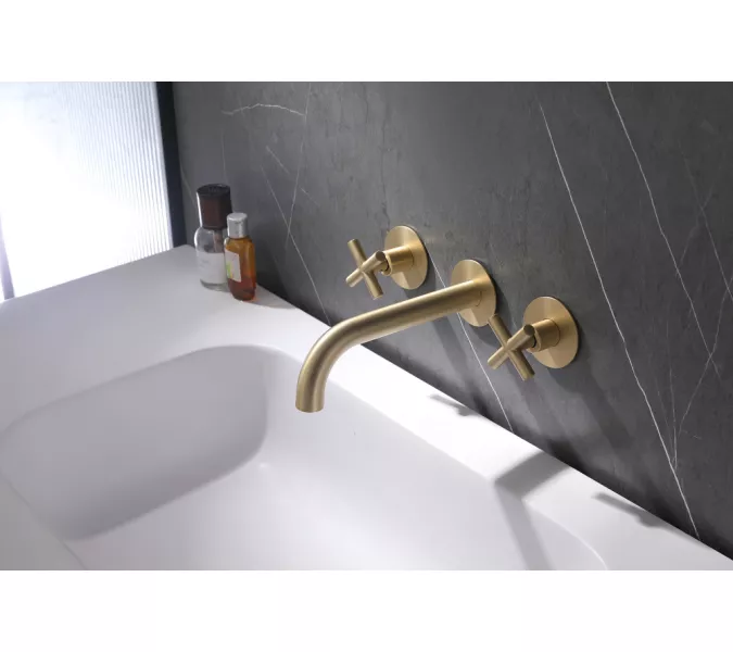 Смеситель ABBER Wasser Kreis AF81121G для раковины скрытого монтажа, золото матовое, Выбрать цвет: Золото матовое, изображение 2