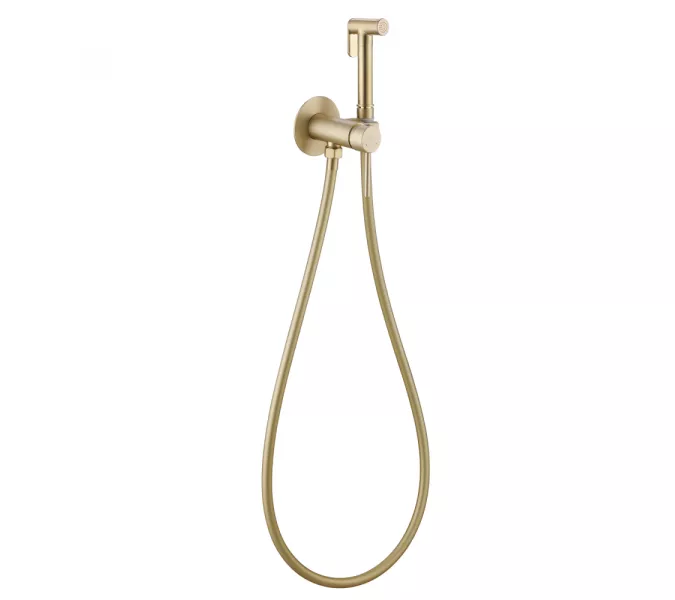 Смеситель ABBER Wasser Kreis AF8125G с гигиеническим душем, золото матовое, Выбрать цвет: Золото матовое, изображение 2