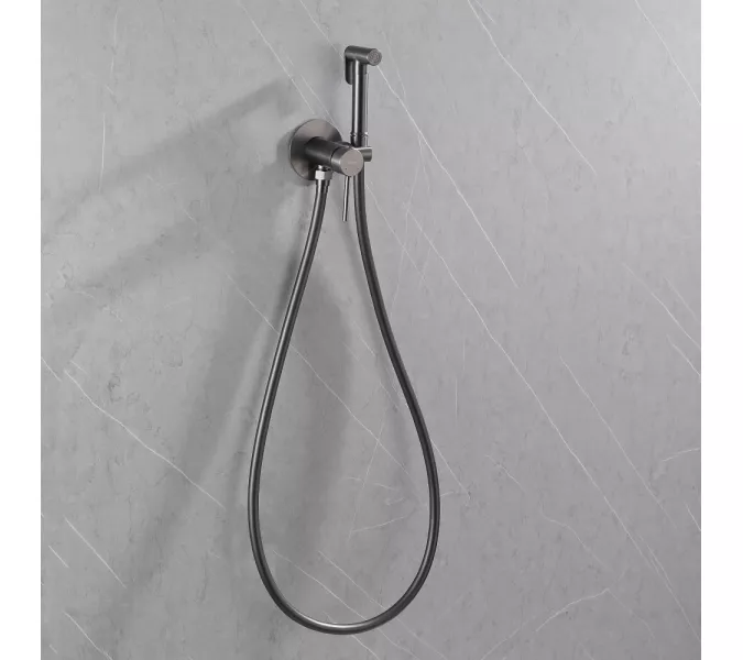 Смеситель ABBER Wasser Kreis AF8125NG с гигиеническим душем, никель, Выбрать цвет: Никель, изображение 3